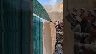 Extracting a Giant Malachite Block with Striking Natural Bands
