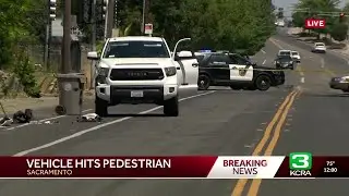 Pedestrian taken to hospital after being struck by vehicle in Sacramento, police say