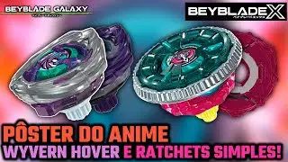 BEYBLADE X SEASON 3 poster, WYVERN HOVER and a unique CLOCK MIRAGE insert!