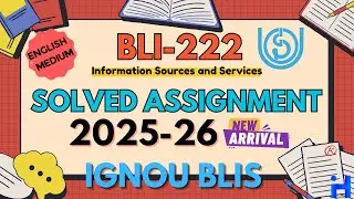 BLI-222 Solved Assignment 2025-26 || IGNOU BLIS Solved Assignment 2025-26