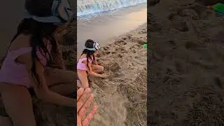 Denizde dronu kuma g&ouml;md&uuml; kumun altında kayboldu.#shorts