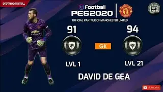 Manchester United club selection 06/01/2020 Pes 2020 || max ratings and max level ||