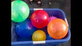 Learn COLORS popping BALLOONS shopkin surprise and Thomas the Train Birthday Theme