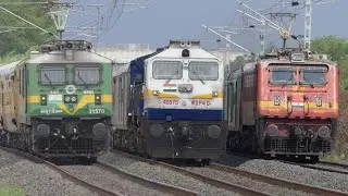 ELECTRIC Traction Begins in NANDED Division | ELECTRIC and DIESEL Train Videos | PART 2 | I R