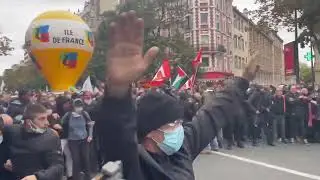 French police try to provoke pro Palestinian protestors and fail