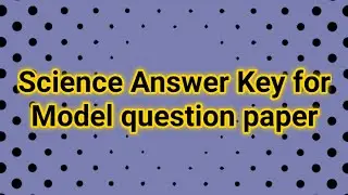 KSEEB Science model paper solved 2021