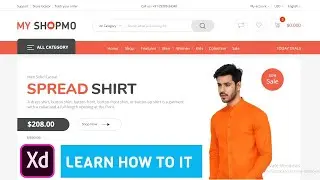 New modern eCommerce web design with adobe XD free | Learn how to make eCommerce web template