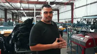 Learn how we JUMBO screen print for clothing brands on Los Angeles Apparel | Garment Decor