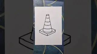 traffic cone drawing, traffic safety cones, road safety cones