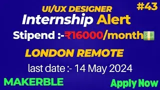 UIUX  Designer Internship |London UK REMOTE   Internship #design #ui #ux #figma #code #css #java