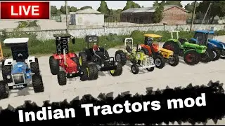 #live Fs20 New Map With Indian Tractors Mod | fs20 Indian #fs20 #fs19 #fs22 #viral