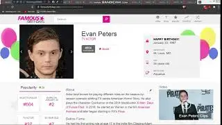 Yesterday is Evan Peters' 34th birthday. We wish him a pleasant birthday journey.
