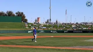 Dodgers Spring Training: Mookie Betts shortstop drills before game at Sloan Park