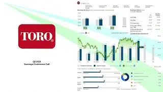 $TTC The Toro Company Q2 2023 Earnings Conference Call
