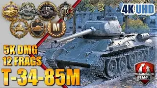 World of Tanks T-34-85M Gameplay &diams; 12 Frags &diams; WOT Replays 4k (2020)