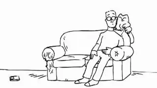 Simon's cat. TV,Dinner.