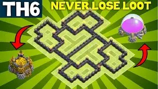 BEST TH6 FARMING BASE Town Hall 6 - Clash of Clans | Air Sweeper