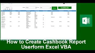 Create Cashbook Report Userform Excel VBA