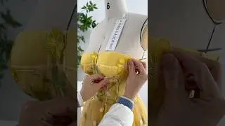 Making a corset floral embroidery yellow dress #dress #fashion #creative #promdress