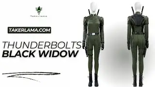 Thunderbolts Black Widow Costume Superhero Yelena Belova Halloween Cosplay Jumpsuit #Takerlama