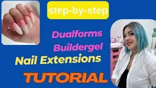 How to do russian ambre nails using buildrt gel and dual forms| full tutorial | part1