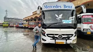 HIGHSPEED MERCEDES BENZ Bus From Amritsar to Jalandhar *Orbit Aviation Bus Journey*