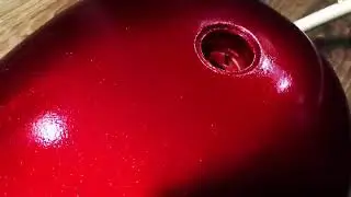 Red Candy on Gold Metal Flakes