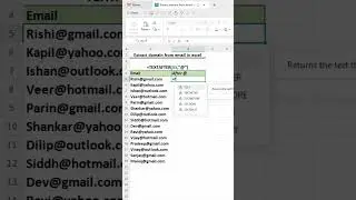 Extract domain from email in excel #exceltutorial #exceltips #exceltricks #excel