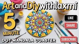 “Colorful Mandala Coaster Tutorial | Simple Step-by-Step Mandala Drawing” #mandalaart #mandala #art