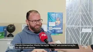 Escola Monsenhor Mario faz a&ccedil;&atilde;o 'Dia D' em comemora&ccedil;&atilde;o ao dia&nbsp;do&nbsp;estudante