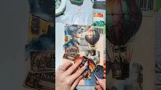 ASMR Creative Journaling Tutorial, Relaxing Sounds, Scrapbooking Steampunk 🤎