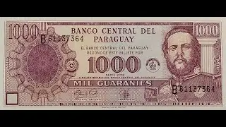 PARAGUAY 1000 GUARANIES 2002 COMMEMORATIVE BANKNOTES COLLECTING AUTHENTIC CHECK PAPER MONEY NOTE