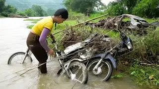 The Mechanic Girl Restored And Repaired Flooded Engines & Old Motorbikes, Bringing Them Back To Life