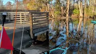 Kayak fishing at Saw Mill boat ramp! On the Pasquotank River 