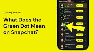 Что означает зелёная точка в Snapchat?