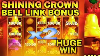 HUGE WIN on SHINING CROWN BELL LINK 👑 | BONUS FEATURE & MEGA JACKPOT WIN
