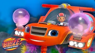 Blaze Collects Purple Pearls in the Ocean! 🟣 | Blaze and the Monster Machines
