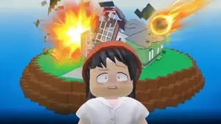 Playing survive the natural disasters on Roblox for the first time