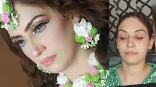 Advance Mehndi bride Makeup step by step for beginners