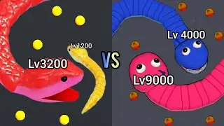 The Hungriest Battle! Snake Clash VS Worms.io