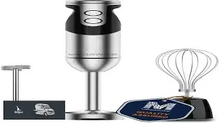 Megawise High Power Hand Blender 400W Max Power with Versatile 3 in 1 Attachments