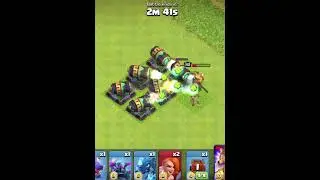 Barbarian king VS All Max Cannon - Clash of clans
