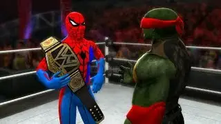 SPIDER-MAN VS RAPHAEL (Teenage Mutant Ninja Turtles) - LADDER MATCH