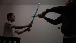 An Improvized Lightsaber Duel With Bladebuilders Sabers (filmed in December 2018)