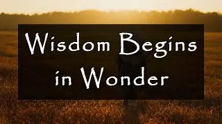 Wisdom Begins in Wonder - Being INTENTIONAL about being CURIOUS