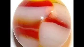 Peltier National Line Rainbo ~ Ketchup & Mustard ~ Vintage Machine Made Marbles