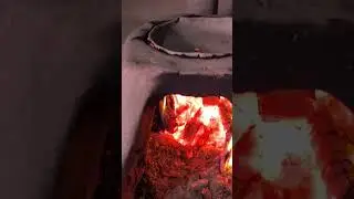 Rustic Bushcraft Cooking: Tea and Pakoras on a Mud Stove #adventurelife #shortvideo