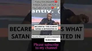 BECAREFUL THIS IS WHAT SATAN IS INTERESTED IN #apostlejoshuaselman #koinonia #shorts #church