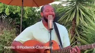 Roderick Chambers in the Green Room backyard concert series