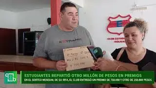 EL SORTEO MENSUAL DEL CLUB ESTUDIANTES REPARTI&Oacute; OTRO MILL&Oacute;N DE PESOS EN PREMIOS